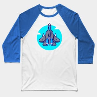 Jet Fighter Plane Flying Baseball T-Shirt